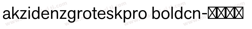 akzidenzgroteskpro boldcn字体转换